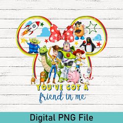 you've got a friend in me toy story png, vacation disneyland png, disney family png, toy story and friends, toy story