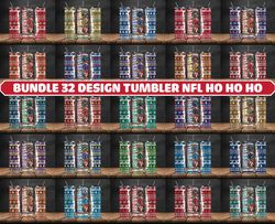 bundle 32 design tumbler nfl ho ho ho, christmas ho ho ho tumbler wrap, nfl merry christmas png, nfl, nfl football png 6