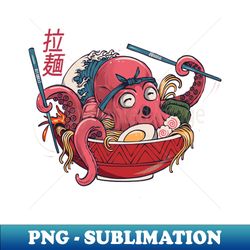 octopus ramen food - modern sublimation png file - stunning sublimation graphics