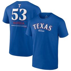 adolis garcia texas rangers fanatics branded 2023 american league champions shirt