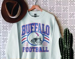 buffalo football sweatshirt   vintage style buffalo football crewneck  football sweatshirt   buffalo sweatshirt