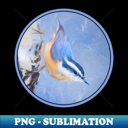red breasted nuthatch - sublimation-ready png file - enhance your apparel with stunning detail