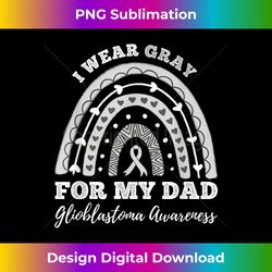 Rainbow I Wear Gray For My Dad GBM Glioblastoma Awareness - Sleek Sublimation PNG Download - Channel Your Creative Rebel