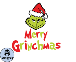 grinch christmas svg, christmas svg, grinch svg, grinchy green svg, funny grinch svg, cute grinch svg, santa hat svg 01