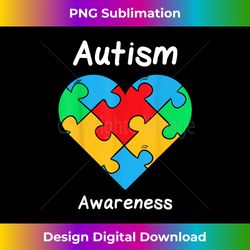 Autistic Heart Puzzle Piece Love Cool Autism Awareness Gift - Classic Sublimation PNG File - Craft with Boldness and Assurance