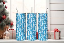 dior tumbler wrap, tumblers 20oz, dior tumbler, blue and white dior tumbler, tumbler png