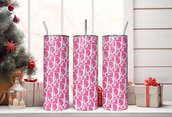 dior tumbler wrap, tumblers 20oz, dior tumbler, pink and white dior tumbler, tumbler png