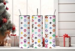 louis vuitton tumbler wrap, white tumbler lv,dripping rainbow, tumblers 20oz, lv tumbler, tumbler png