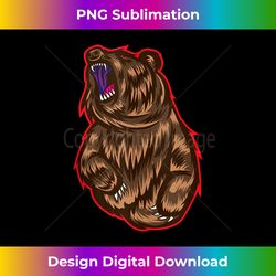 angry bear roaring grizzly camping hiking tank top - edgy sublimation digital file - challenge creative boundaries