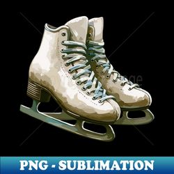 brown ice skating boots - instant png sublimation download - boost your success with this inspirational png download