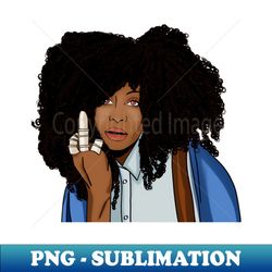 erykah badu afro - png transparent digital download file for sublimation - create with confidence