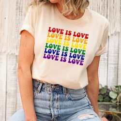 Love is Love T Shirt, Vintage Shirt, Pride Tshirt, LGBT Shirt, Love is Love Shirt, Pride Shirt, Ally shirt, Gay Pride 1