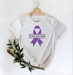 custom leiomyosarcoma cancer supportive shirts for women men, leiomyosarcoma cancer tees, purple ribbon t-shirt, custom