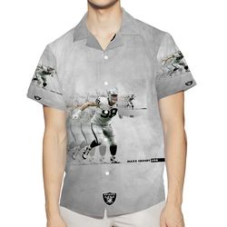 las vegas raiders maxx crosby 98 3d all over print summer beach hawaiian shirt with pocket