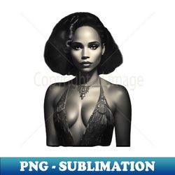 vegas showgirl mafia mistress - zoe kravitz editorial photograph - png transparent sublimation file - bold & eye-catching