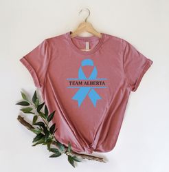 prostate cancer awareness shirt, prostate cancer tee, custom prostate cancer gift, light blue ribbon shirt, support squa