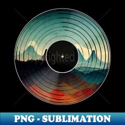 mountain on vinyl - aesthetic sublimation digital file - stunning sublimation graphics