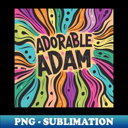 adorable adam - personalized name tag artistry - high-quality png sublimation download - transform your sublimation creations