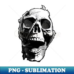 ghost night spookshow black and white screaming skull - sublimation-ready png file - vibrant and eye-catching typography