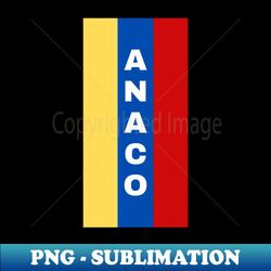 anaco city in venezuelan flag colors vertical - instant sublimation digital download - fashionable and fearless