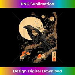 japanese graphic art japan woodblock art print crow kyosai - deluxe png sublimation download - rapidly innovate your artistic vision