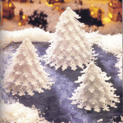 easy fairyland forest christmas trees crochet patterns home decor gift idea pdf instant download