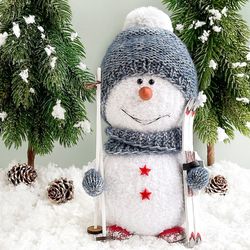 winter snowman decor crochet