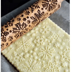 russian embossed rolling pin for cookies, gingerbread, dough, kitchen roller, wooden rolling pin for cookies, gift