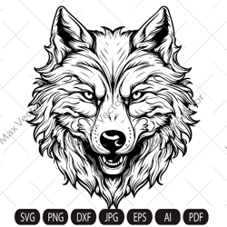 wolf face svg file ,wolf head svg , wolf svg , wolf clipart , mountain wolf svg ,wolf shirt , wolf svg ,files for cricut