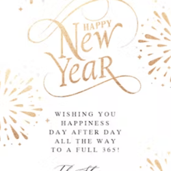 "radiant beginnings: embellished elegance for your new year cards"