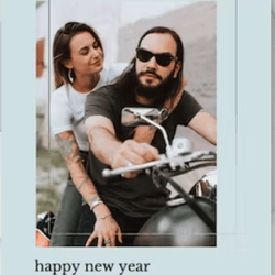 "luxury captures: new year photo frame card"