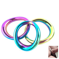 colorful arc lock thin ring stainless steel arc oval cock ring ergonomic ring  valentine's day gift