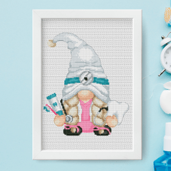 counted cross stitch pattern - female dentist