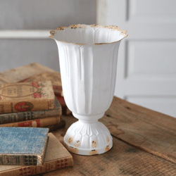 large scalloped vase