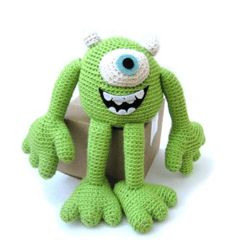 mike the monster crochet pattern, digital file pdf, digital pattern pdf