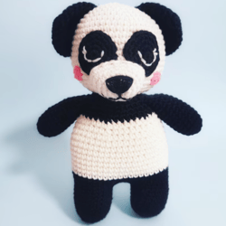 polo the panda crochet pattern, digital file pdf, digital pattern pdf