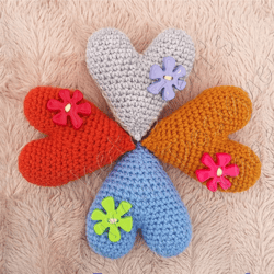 hearts and flowers crochet pattern, digital file pdf, digital pattern pdf