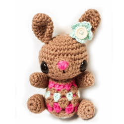 cute little bunny amigurumi crochet pattern, digital file pdf, digital pattern pdf