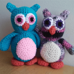 hooty the baby owl crochet pattern, digital file pdf, digital pattern pdf