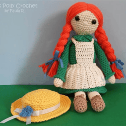 anne doll crochet pattern, digital file pdf, digital pattern pdf