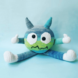 merlo the monster crochet pattern, digital file pdf, digital pattern pdf