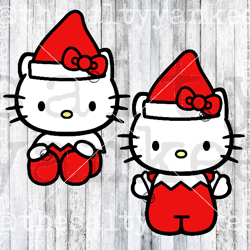 elf on the shelf hello kitty svg, christmas hello kitty elf svg, hello kitty svg, elf on the shelf svg, svg and png file