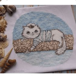 the seaman sailor cat cross stitch pattern pdf
