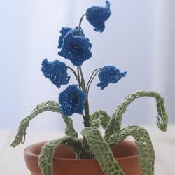 bluebell flowers crochet pattern, digital file pdf, digital pattern pdf
