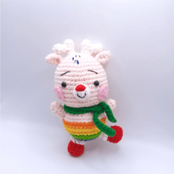 pattern -bubbly the baby reindeer crochet pattern, digital file pdf, digital pattern pdf