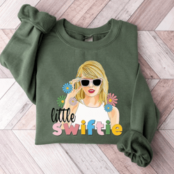 little swiftie sweatshirt, taylor little swiftie sweater, floral swiftie sweatshirt, album merch sweater, taylor swiftie