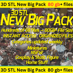 3d stl new big pack 80 gb files 3d stl pack