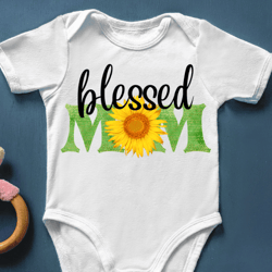 blessed sunflower mom png print