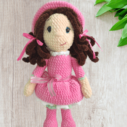 handmade plush doll, soft baby doll, soft plushie toy