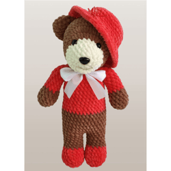 stuffed teddy bear plush, crochet teddy bear